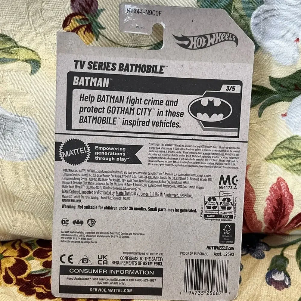 NIB! 2025 Hot Wheels 3/5 Batman Blue TV Series Batmobile